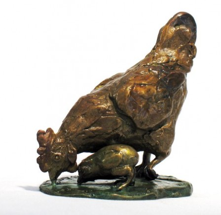 Poule et poussin